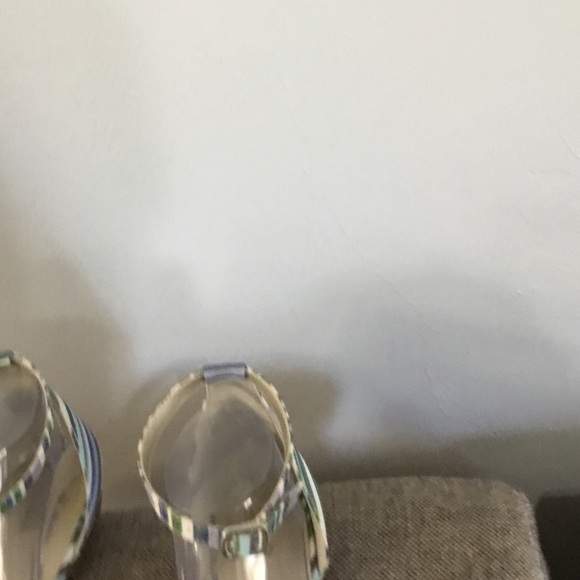 a.n.a. Anna Darell blue, white & green striped flats, size 11M - Picture 8 of 12